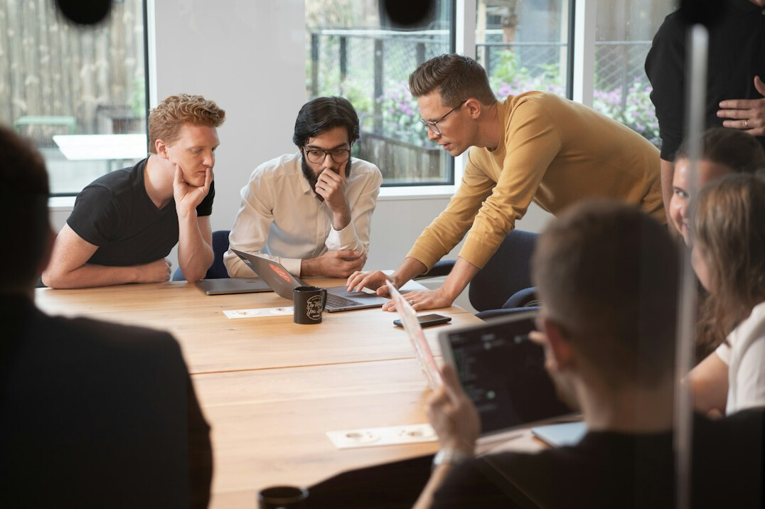 group of business professionals collaborating